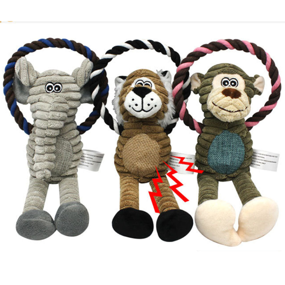 Beggar Bear Shape Squeak Plush Dog Toy