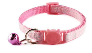 Anti Choke Paw Print Adjustable Kitten/Cat Collar With Bell