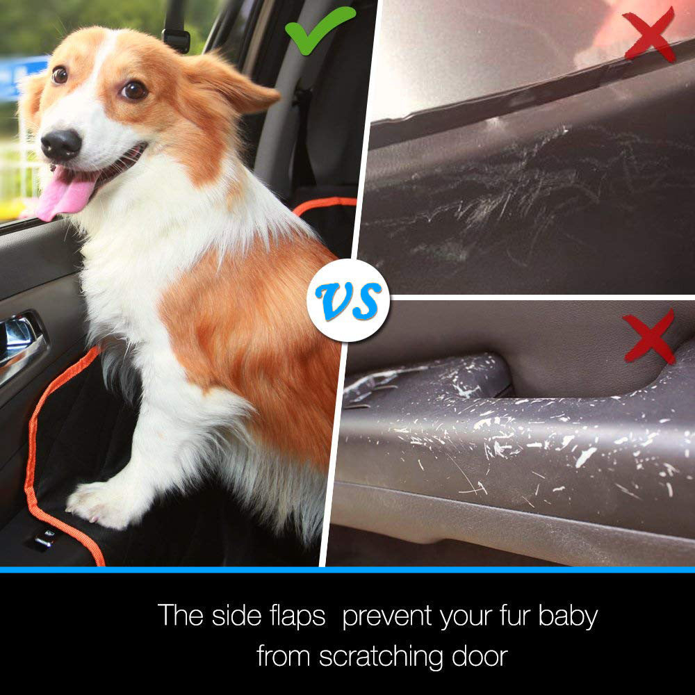 Scratch Proof Dog Hammock Car Seat Cover - Water Resistant